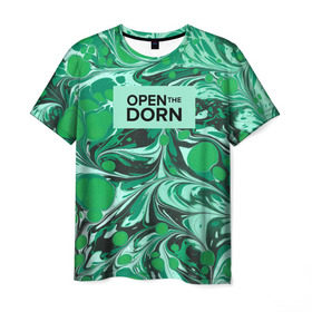 Мужская футболка 3D с принтом Open the Dorn в Кировске, 100% полиэфир | прямой крой, круглый вырез горловины, длина до линии бедер | dorn | иван дорн