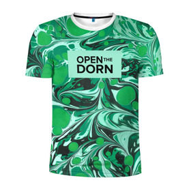 Мужская футболка 3D спортивная с принтом Open the Dorn в Кировске, 100% полиэстер с улучшенными характеристиками | приталенный силуэт, круглая горловина, широкие плечи, сужается к линии бедра | dorn | иван дорн