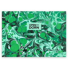 Поздравительная открытка с принтом Open the Dorn в Кировске, 100% бумага | плотность бумаги 280 г/м2, матовая, на обратной стороне линовка и место для марки
 | dorn | иван дорн