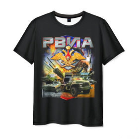 Мужская футболка 3D с принтом РВИА в Кировске, 100% полиэфир | прямой крой, круглый вырез горловины, длина до линии бедер | армия | россия | силовые структуры