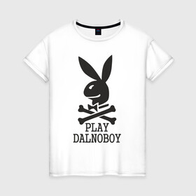 Женская футболка хлопок с принтом Play Dalnoboy (Дальнобойщики) в Кировске, 100% хлопок | прямой крой, круглый вырез горловины, длина до линии бедер, слегка спущенное плечо | play dalnoboy | дальнобойщики