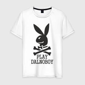 Мужская футболка хлопок с принтом Play Dalnoboy (Дальнобойщики) в Кировске, 100% хлопок | прямой крой, круглый вырез горловины, длина до линии бедер, слегка спущенное плечо. | play dalnoboy | дальнобойщики