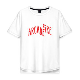 Мужская футболка хлопок Oversize с принтом Arcade Fire в Кировске, 100% хлопок | свободный крой, круглый ворот, “спинка” длиннее передней части | Тематика изображения на принте: 