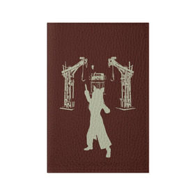 Обложка для паспорта матовая кожа с принтом Amanda Young | DBD в Кировске, натуральная матовая кожа | размер 19,3 х 13,7 см; прозрачные пластиковые крепления | amanda young | dbd | dead by daylight | pig | saw | дбд | пила | свинья