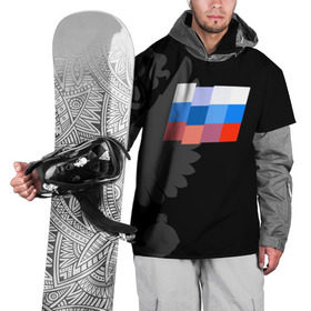 Накидка на куртку 3D с принтом Russia - Pixel Art в Кировске, 100% полиэстер |  | 0x000000123 | russia | team | россия