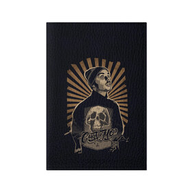 Обложка для паспорта матовая кожа с принтом Смоки Мо в Кировске, натуральная матовая кожа | размер 19,3 х 13,7 см; прозрачные пластиковые крепления | 