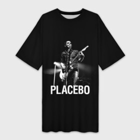 Платье-футболка 3D с принтом Placebo в Кировске,  |  | placebo | альтернативный | брайан молко | инди | индирок | плацебо | рок