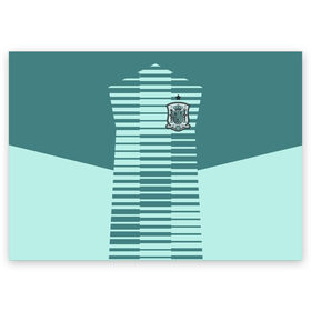 Поздравительная открытка с принтом Испания - форма вратаря - ЧМ-2018 в Кировске, 100% бумага | плотность бумаги 280 г/м2, матовая, на обратной стороне линовка и место для марки
 | сборная испании | форма вратаря | футбол | футбольная форма