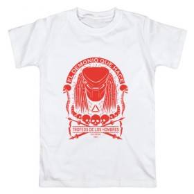 Мужская футболка хлопок с принтом Predator в Кировске, 100% хлопок | прямой крой, круглый вырез горловины, длина до линии бедер, слегка спущенное плечо. | 
