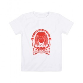 Детская футболка хлопок с принтом Predator в Кировске, 100% хлопок | круглый вырез горловины, полуприлегающий силуэт, длина до линии бедер | 