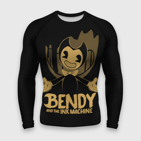 Мужской рашгард 3D с принтом Bendy and the ink machine (20) в Кировске,  |  | bendy | bendy and the ink machine | game | horror | ink | machine | trend | video game