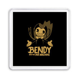 Магнит 55*55 с принтом Bendy and the ink machine (20) в Кировске, Пластик | Размер: 65*65 мм; Размер печати: 55*55 мм | Тематика изображения на принте: bendy | bendy and the ink machine | game | horror | ink | machine | trend | video game