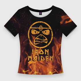 Женская футболка 3D Slim с принтом Iron Maiden в Кировске,  |  | iron maiden | адриан смит | айран | айрон | группа | дэйв мюррей | железная дева | ирон | майден | мейд | мейден | метал | мрачный | музыка | песни | рок | стив харрис | тяжелый | хеви | хевиметал