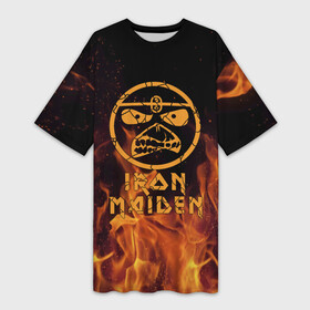 Платье-футболка 3D с принтом Iron Maiden в Кировске,  |  | iron maiden | адриан смит | айран | айрон | группа | дэйв мюррей | железная дева | ирон | майден | мейд | мейден | метал | мрачный | музыка | песни | рок | стив харрис | тяжелый | хеви | хевиметал