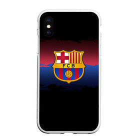 Чехол для iPhone XS Max матовый с принтом Barcelona FC в Кировске, Силикон | Область печати: задняя сторона чехла, без боковых панелей | barcelona | spain | spanish | барса | барселона | испания | испанский | клуб | фк | футбол | футбольный