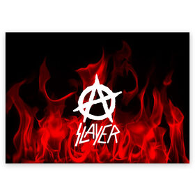 Поздравительная открытка с принтом SLAYER в Кировске, 100% бумага | плотность бумаги 280 г/м2, матовая, на обратной стороне линовка и место для марки
 | punk | rock | slayer | альтернативный хип хоп | группа | инди поп | музыка | музыкальное произведение | ноты | панк | регги | рок | синти поп