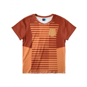 Детская футболка 3D с принтом Форма вратаря Мексики в Кировске, 100% гипоаллергенный полиэфир | прямой крой, круглый вырез горловины, длина до линии бедер, чуть спущенное плечо, ткань немного тянется | 