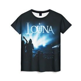 Женская футболка 3D с принтом Louna в Кировске, 100% полиэфир ( синтетическое хлопкоподобное полотно) | прямой крой, круглый вырез горловины, длина до линии бедер | louna | лусинэ геворкян
