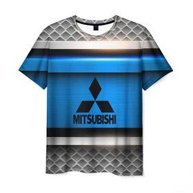 Мужская футболка 3D с принтом MITSUBISHI SPORT в Кировске, 100% полиэфир | прямой крой, круглый вырез горловины, длина до линии бедер | 