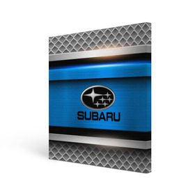 Холст квадратный с принтом SUBARU SPORT в Кировске, 100% ПВХ |  | auto | automobile | car | carbon | machine | motor | motor car | sport car | subaru | автомашина | бренд | легковой автомобиль | марка | спортивный автомобиль | тачка