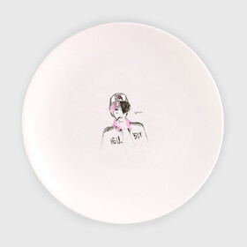 Тарелка 3D с принтом Lil Peep Hellboy в Кировске, фарфор | диаметр - 210 мм
диаметр для нанесения принта - 120 мм | lil peep | лил пип