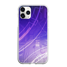 Чехол для iPhone 11 Pro Max матовый с принтом Digital blue art в Кировске, Силикон |  | Тематика изображения на принте: абстракция | арт | геометрия | линии | полосы | схема | тень