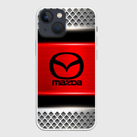 Чехол для iPhone 13 mini с принтом MAZDA в Кировске,  |  | Тематика изображения на принте: auto | automobile | car | carbon | machine | mazda | motor | motor car | sport car | автомашина | бренд | легковой автомобиль | мазда | марка | спортивный автомобиль | тачка