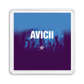 Магнит 55*55 с принтом Avicii в Кировске, Пластик | Размер: 65*65 мм; Размер печати: 55*55 мм | Тематика изображения на принте: 