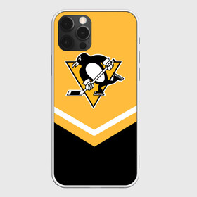 Чехол для iPhone 12 Pro с принтом Pittsburgh Penguins (Форма 1) в Кировске, силикон | область печати: задняя сторона чехла, без боковых панелей | питтсбург пингвинз