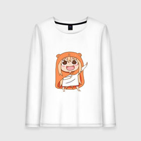 Женский лонгслив хлопок с принтом Umaru Chan в Кировске, 100% хлопок |  | Тематика изображения на принте: anime | аниме | анимэ | умару