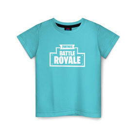 Детская футболка хлопок с принтом Fortnite Battle Royale Logo в Кировске, 100% хлопок | круглый вырез горловины, полуприлегающий силуэт, длина до линии бедер | Тематика изображения на принте: 