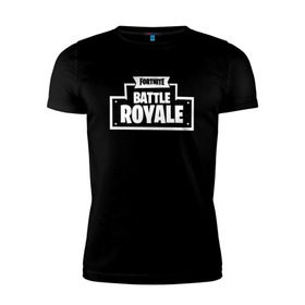 Мужская футболка премиум с принтом Fortnite Battle Royale Logo в Кировске, 92% хлопок, 8% лайкра | приталенный силуэт, круглый вырез ворота, длина до линии бедра, короткий рукав | 