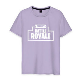 Мужская футболка хлопок с принтом Fortnite Battle Royale Logo в Кировске, 100% хлопок | прямой крой, круглый вырез горловины, длина до линии бедер, слегка спущенное плечо. | 