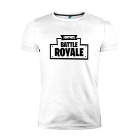 Мужская футболка премиум с принтом Fortnite Battle Royale Logo в Кировске, 92% хлопок, 8% лайкра | приталенный силуэт, круглый вырез ворота, длина до линии бедра, короткий рукав | 