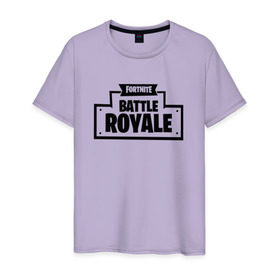 Мужская футболка хлопок с принтом Fortnite Battle Royale Logo в Кировске, 100% хлопок | прямой крой, круглый вырез горловины, длина до линии бедер, слегка спущенное плечо. | 