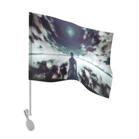 Флаг для автомобиля с принтом Ken Kaneki в Кировске, 100% полиэстер | Размер: 30*21 см | anime | ghoul | tokyo | tokyo ghoul | гуль | канеки | кен
