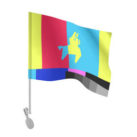 Флаг для автомобиля с принтом Лама Фортнайт в Кировске, 100% полиэстер | Размер: 30*21 см | battle royale | fortnite | lama | батл рояль | лама | фортнайт