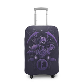 Чехол для чемодана 3D с принтом Raven в Кировске, 86% полиэфир, 14% спандекс | двустороннее нанесение принта, прорези для ручек и колес | battle royale | fortnite | lama | raven | батл рояль | ворон | лама | фортнайт