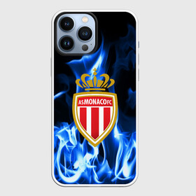 Чехол для iPhone 13 Pro Max с принтом MONACO в Кировске,  |  | Тематика изображения на принте: fc | football | footer | monaco | soccer | socker | sport | монако | огонь | пламя | спорт | футбол | футбольный клуб