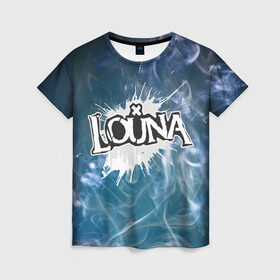 Женская футболка 3D с принтом Луна (дым) в Кировске, 100% полиэфир ( синтетическое хлопкоподобное полотно) | прямой крой, круглый вырез горловины, длина до линии бедер | louna | rock | музыка
