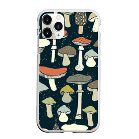 Чехол для iPhone 11 Pro Max матовый с принтом Загадочный лес в Кировске, Силикон |  | Тематика изображения на принте: грибы | паттерн