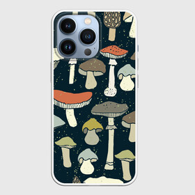 Чехол для iPhone 13 Pro с принтом Загадочный лес в Кировске,  |  | Тематика изображения на принте: грибы | паттерн