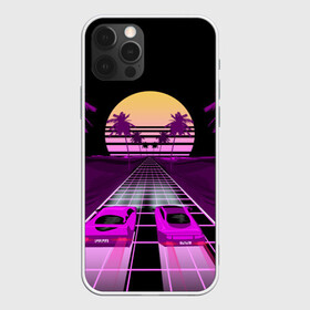 Чехол для iPhone 12 Pro с принтом Vaporwave в Кировске, силикон | область печати: задняя сторона чехла, без боковых панелей | 3d | cgi | digital art | music | retro | vaporwave | абстракция | вейпорвейв | геометрия | музыка | ретро