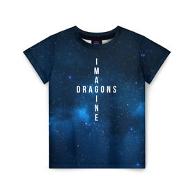 Детская футболка 3D с принтом Imagine Dragons в Кировске, 100% гипоаллергенный полиэфир | прямой крой, круглый вырез горловины, длина до линии бедер, чуть спущенное плечо, ткань немного тянется | Тематика изображения на принте: 