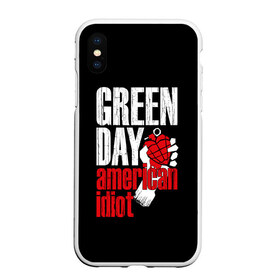 Чехол для iPhone XS Max матовый с принтом Green Day American Idiot в Кировске, Силикон | Область печати: задняя сторона чехла, без боковых панелей | green day | punk rock | билли джо армстронг | панк рок