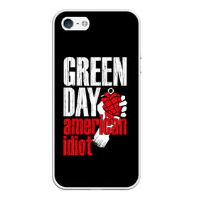 Чехол для iPhone 5/5S матовый с принтом Green Day American Idiot в Кировске, Силикон | Область печати: задняя сторона чехла, без боковых панелей | green day | punk rock | билли джо армстронг | панк рок