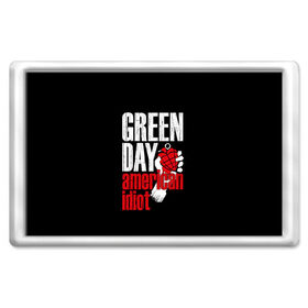 Магнит 45*70 с принтом Green Day American Idiot в Кировске, Пластик | Размер: 78*52 мм; Размер печати: 70*45 | green day | punk rock | билли джо армстронг | панк рок