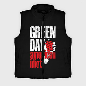 Мужской жилет утепленный 3D с принтом Green Day American Idiot в Кировске,  |  | green day | punk rock | билли джо армстронг | панк рок