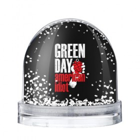 Водяной шар с принтом Green Day American Idiot в Кировске, Пластик | Изображение внутри шара печатается на глянцевой фотобумаге с двух сторон | green day | punk rock | билли джо армстронг | панк рок