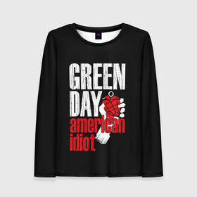 Женский лонгслив 3D с принтом Green Day American Idiot в Кировске, 100% полиэстер | длинные рукава, круглый вырез горловины, полуприлегающий силуэт | green day | punk rock | билли джо армстронг | панк рок